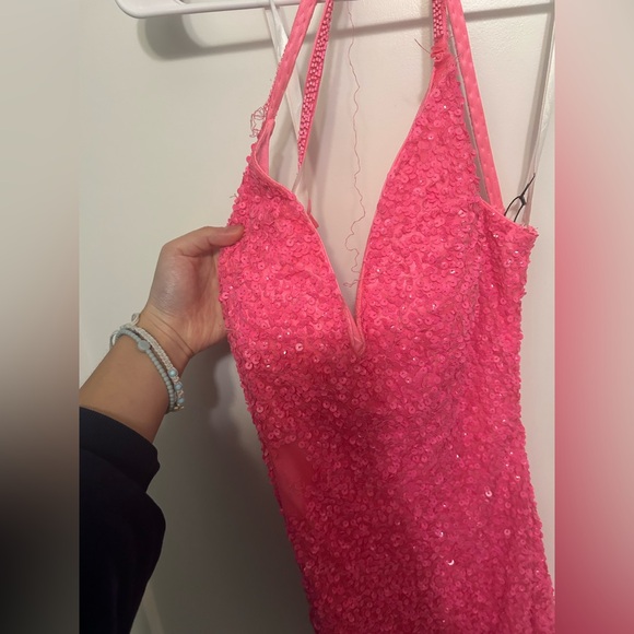 Primavera Couture Open Back Sequin Homecoming Cocktail Dress (3897) - Picture 6 of 10